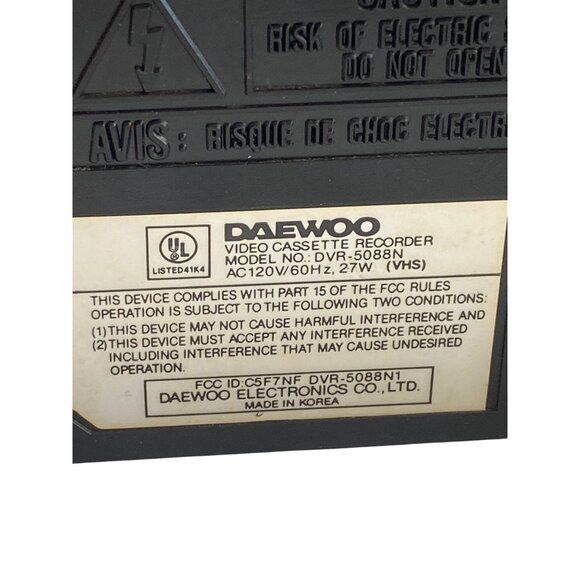 Daewoo VHS Video Cassette Recorder DVR-5088N Quick Start Play System Black RCA & - Picture 4 of 6